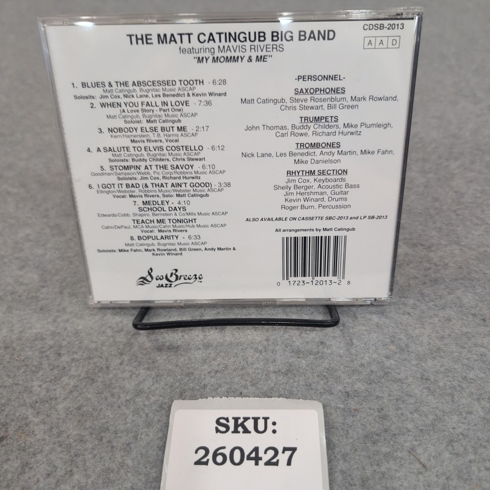 Matt Catingub Big Band Mavis Rivers My Mommy &‎ Me Jazz CD CDSB-2013 - Picture 2 of 2